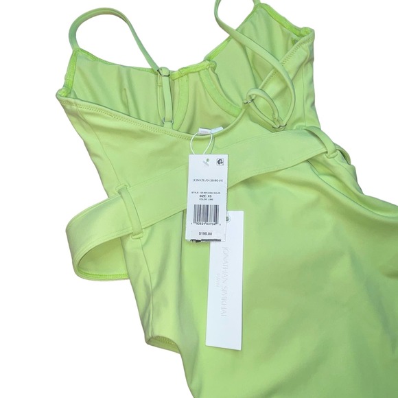 Jonathan SIMKHAI Noa Belted Underwire One Piece Swimsuit LIME XS - Picture 8 of 14